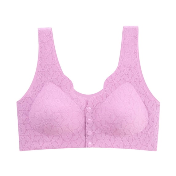 Womens Bras No Underwire Full Support Solid Color Seamless Full Coverage Push Up No Underwire Soft Everyday Bra,Purple 2,36 C