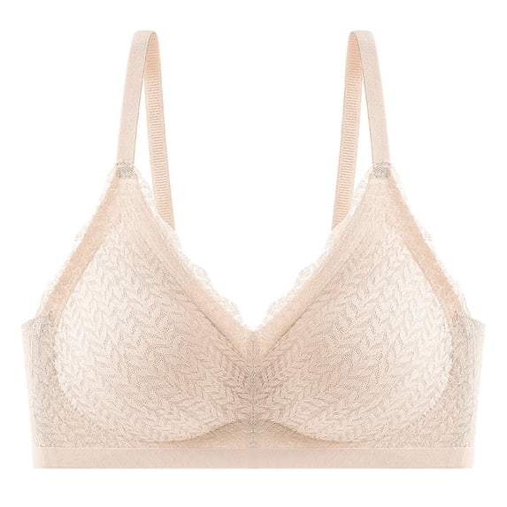 Womens Bras No Underwire Lace Splice Bralettes for Women Push Up Full Coverage Breathable Underwear Bra