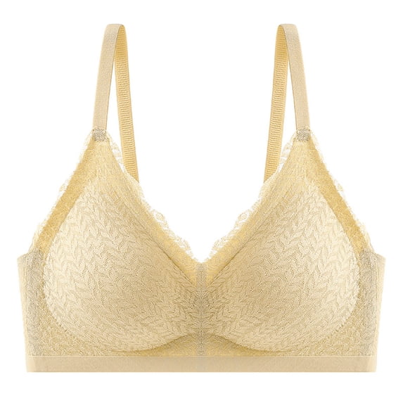 Womens Bras No Underwire Lace Splice Bralettes for Women Push Up Full Coverage Breathable Underwear Bra