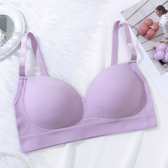 Womens Bras No Underwire Push Up Bralettes Ladies Casual Solid Color Lightweight Breathable Support Lifting Loungewear Underwear Bra
