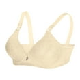 thumbnail image 1 of Womens Bras Non Padded Full Coverage Adjustable Wire-Free Push Up Comfort Soft Everyday Bras Beige L, 1 of 8