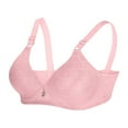 thumbnail image 1 of Womens Bras Non Padded Full Coverage Adjustable Wire-Free Push Up Comfort Soft Everyday Bras Pink M, 1 of 8