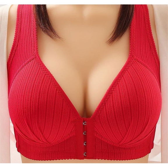 Womens Bras Plus Size No Underwire Bra Feature V-Neck Molded Bra Style W-1258 XXL