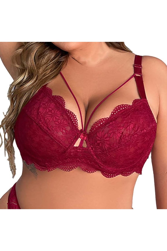 Womens Bras Plus Size Pullover Bra Feature V-Neck Balconette Bra Style W-917 Wine 95C