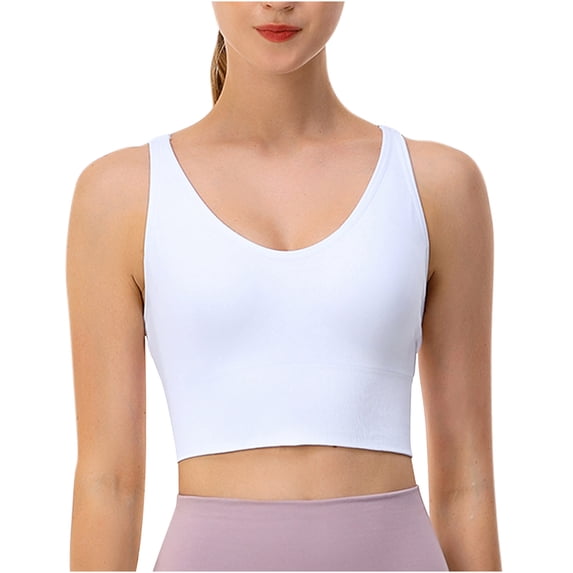 Womens Bras Plus Size Seamless Bra Feature V-Neck Nursing Bra Style W-734 White M