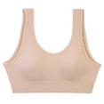 thumbnail image 1 of Womens Bras Push Up Back Wrap Chest Without Steel Ring Gathering Bra Versatile Anti Glare Sports Bra Oeak Bras Women Khaki M, 1 of 3