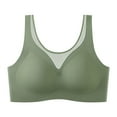 thumbnail image 1 of Womens Bras Push Up Front Side Buckle Lace Edge Without Steel Ring Movement Seamless Yoga Bras Women Push Up Green XL, 1 of 7
