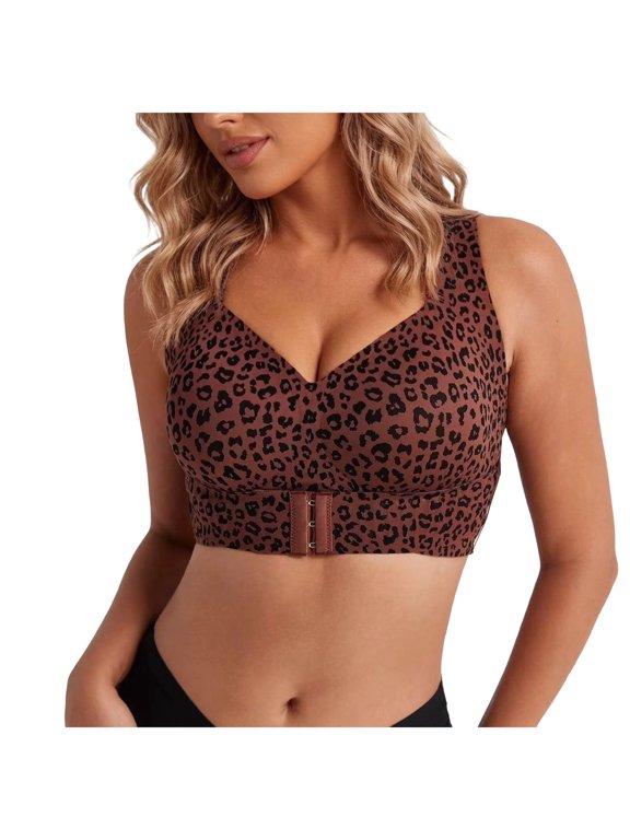 Womens Bras Seamless Front Closure Posture Correcting Support Bras For Women Full Coverage Everyday Bras Plus Size Bras