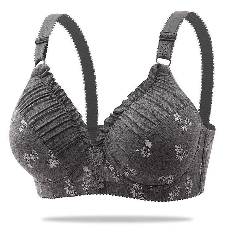 Womens Bras ,Spring And Summer Thin Wire-Free Underwear Push-Up Sexy  Printed Comfortable Breathable Bra for Young Ladies Small Breasts Korean  Style Bra 