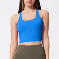 thumbnail image 1 of Womens Bras Thin Shoulder Strap Shock-absorbing Running Fitness Bra Beautiful Back Sexy Yoga Gathering Sports Bra Bras for Women Blue XL, 1 of 4