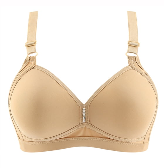 Womens Bras No Underwire Full Support Womens Lace Bras Front Button Bra Front Snaps Seniors Push Up Everyday Bra Comfortable and Breathable Skin Care Bra Bras for Women Wirefree