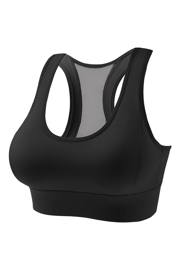 Womens Bras Wide Strap Padded Full Coverage High Support Racerback Gym Yoga Bra Womens Seamless Jelly Bras 1 PC