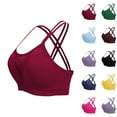 thumbnail image 1 of Womens Bras Women's Fashion Solid Color Sports Bra Thin Belt Shockproof Underwear Sports Plus Size Bras for Women Full Coverage Sport Everyday Bra, 1 of 6