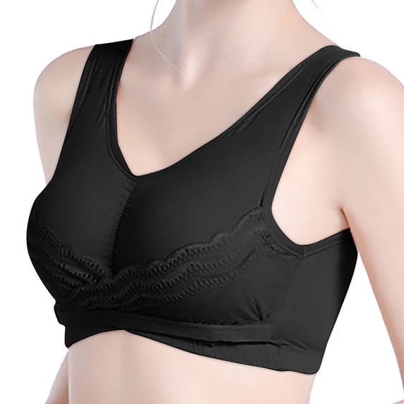 Womens Bras Women's Oversized Sports Bra Without Steel Rings Or Marks Gathered Sleep Lace Adjustable Sports Bra Plus Size Bras for Women