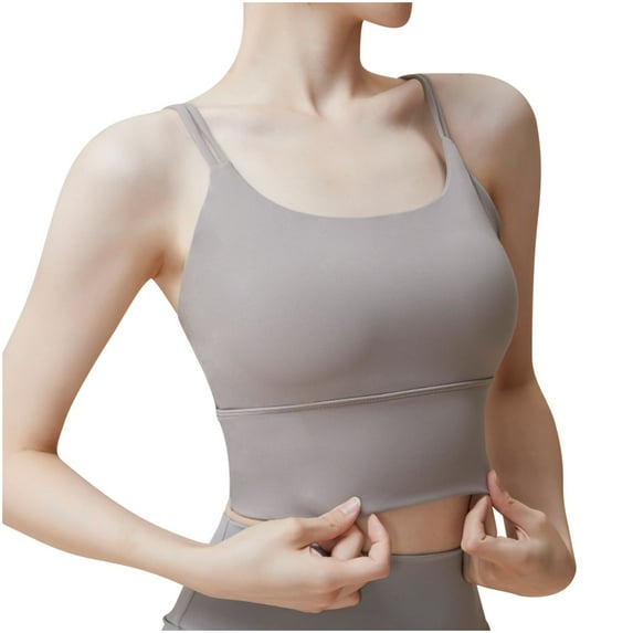 Womens Bras Women's Sports Bra Fitness Running Shockproof Yoga Tank Top Front Zipper No Steel Ring Sports Bra Sports Bras for Women Summer Plus Size Bras for Women