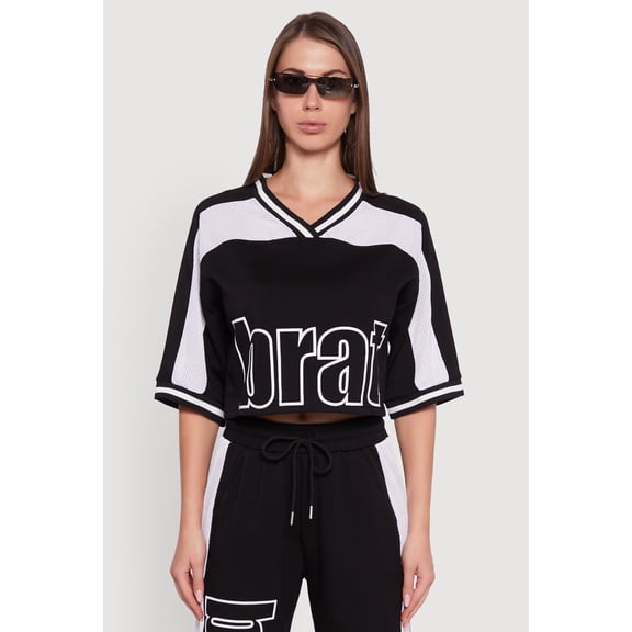 Womens Brat Graphic Jersey Top