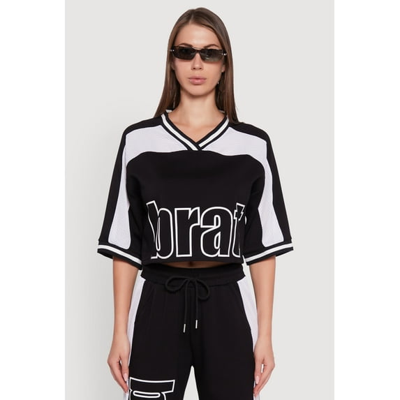 Womens Brat Graphic Jersey Top