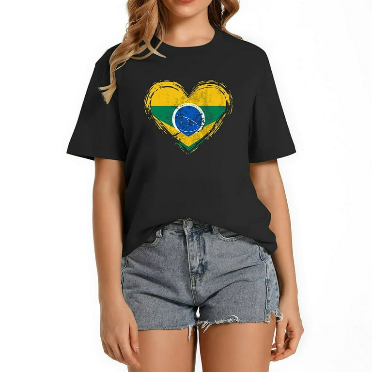Vintage Brazil T-Shirt Retro Brazilian Flag Shirt Brasil Tee Vintage Brazil T-Shirt Retro Brazilian Flag Shirt Brasil Tee