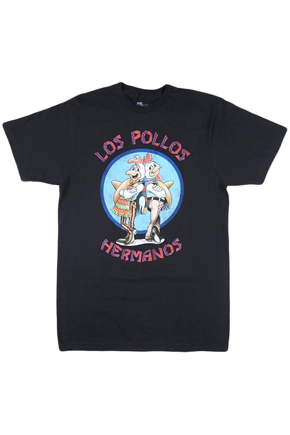 Womens Breaking Bad Black Los Pollos Hermanos Cotton T-Shirt Tee Shirt XXL