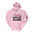 thumbnail image 1 of Womens Breast Cancer Awareness Garden Gnomes Gnobody Fights Alone Hooded Sweatshirt-Light Pink-xl, 1 of 1