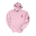 thumbnail image 1 of Womens Breast Cancer Awareness Hoodie Pink Ribbon Crest Hooded Sweatshirt-Light Pink-xl, 1 of 1