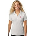 thumbnail image 1 of Womens Breast Cancer Awareness Patch Polo Shirt, Extra-Small Silver, 1 of 5