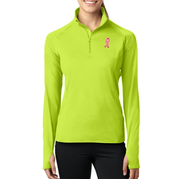 Womens Breast Cancer Awareness Ribbon Jacket - Charge Green, XL