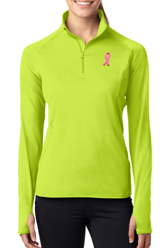 Womens Breast Cancer Awareness Ribbon Jacket - Charge Green, XL