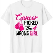 ANYPINK Womens Breast Cancer Awareness Shirt Think Pink Ribbon Mastectomy T Shirts White Small