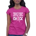 thumbnail image 1 of Womens Breast Cancer Picked A Fight With The Wrong Chick T-Shirt, 1 of 1