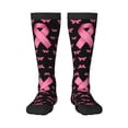 thumbnail image 1 of Womens Breast Cancer Ribbon Dragonfly Knee High Socks Comfy Thermal Boot Long Socks, 1 of 7