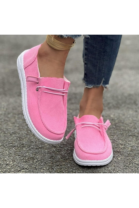 Womens Breathable Boat Shoes for Women, Womens Slip On Shoes Loafers Casual Deck Shoes, Womens Lightweight Canvas Lace Up Loafers
