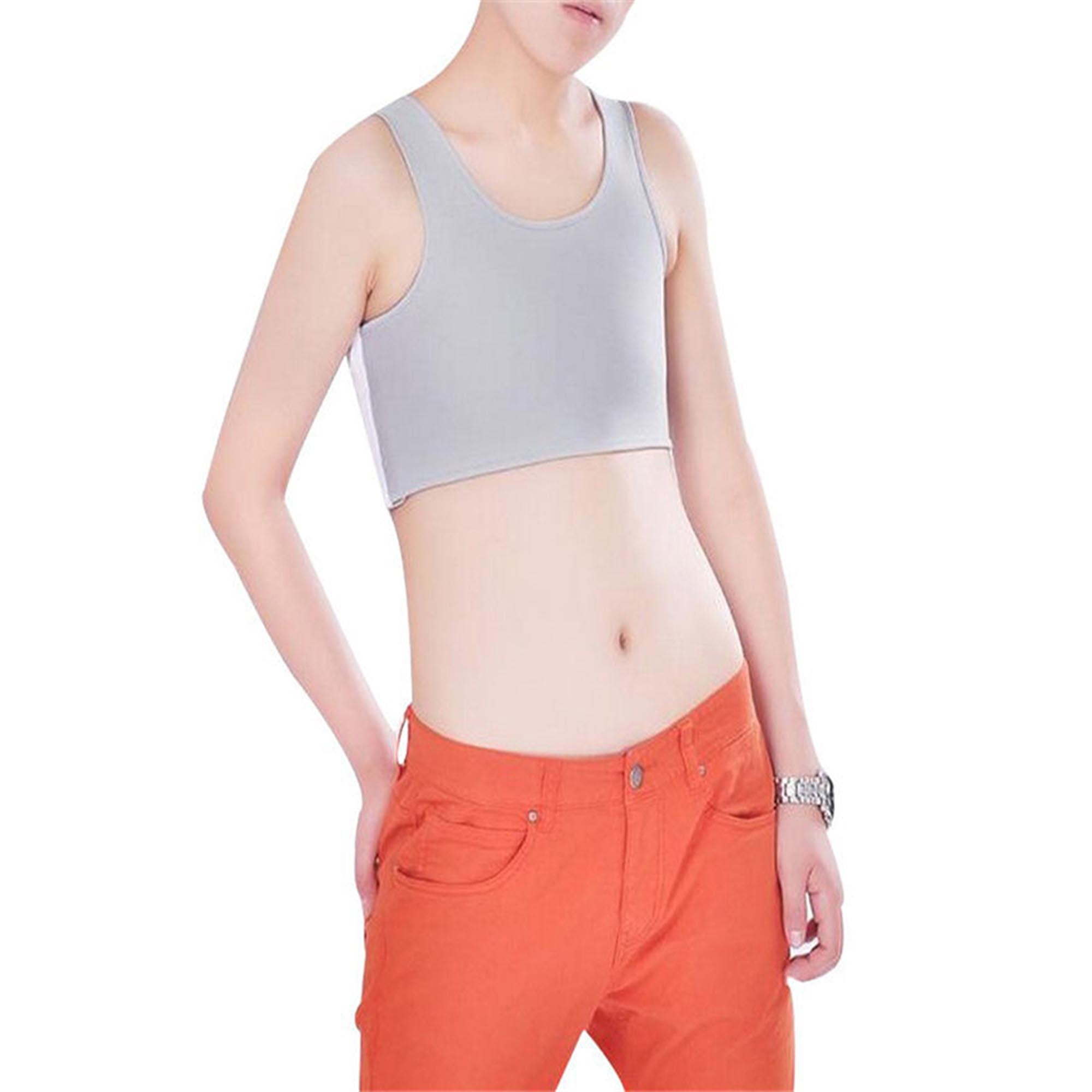 Breathable Flatten Breast Tank Vest With Buckle Slim Fit For