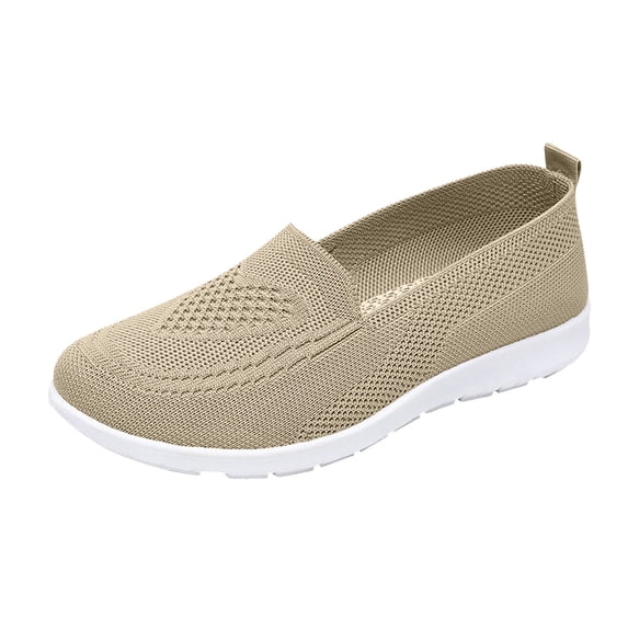 Womens Breathable Mesh Slip On Shoes, Lightweight Casual Walking Sneakers, Comfortable Soft Sole Loafers for Daily Travel and Summer Outings, 36