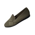 thumbnail image 1 of Womens Breathable Slip On Loafers - Mesh Knit Comfortable Memory Foam Flat Walking Shoes Army Green,Size 9, 1 of 8