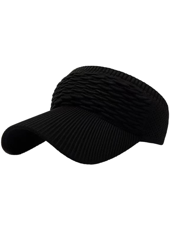 Womens Breathable Sun Visor Wide Brim Visor Hat Hollow Open Top Sport Cap for Women Summer Outdoor Beach Daily Wear