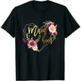 thumbnail image 1 of Womens Bridal Team Matching Floral Graphic Maid Of Honor T-Shirt Black X-Large, 1 of 5