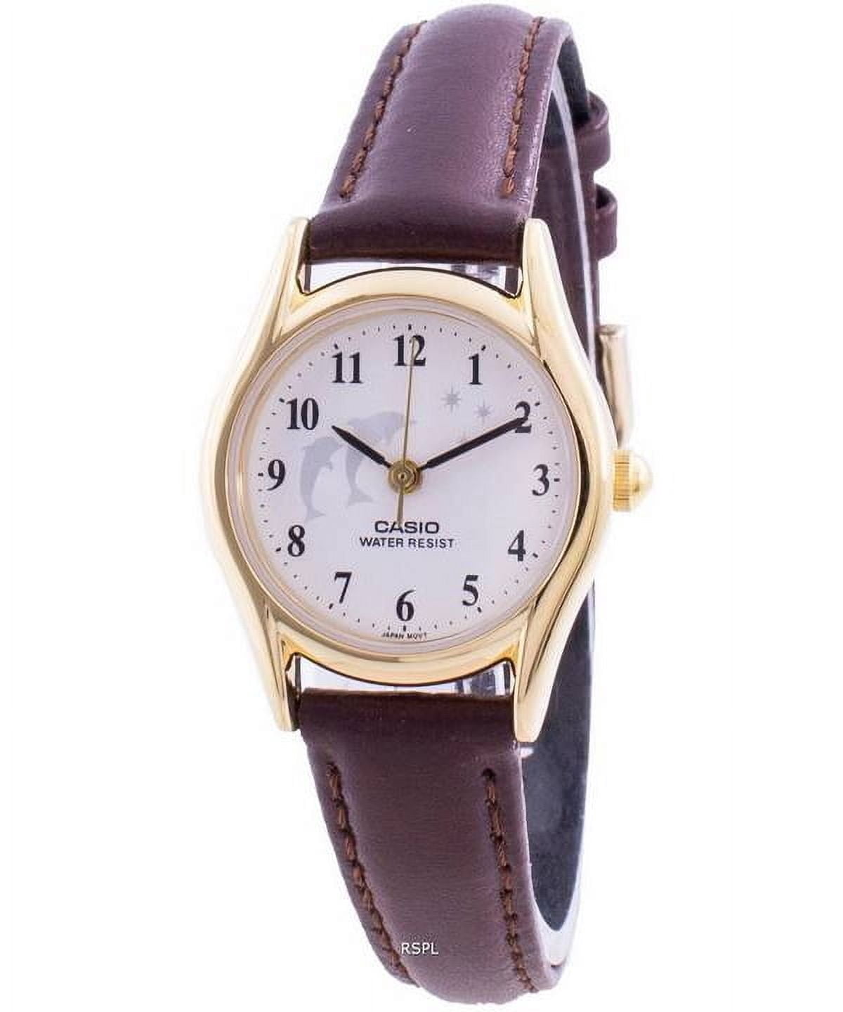 Womens Brown Leather Analog Watch LTP1094Q-7B9