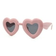 thumbnail image 1 of Womens Bubbly Bloated Round Balloon Heart Plastic Sunglasses Pink - Black, 1 of 4