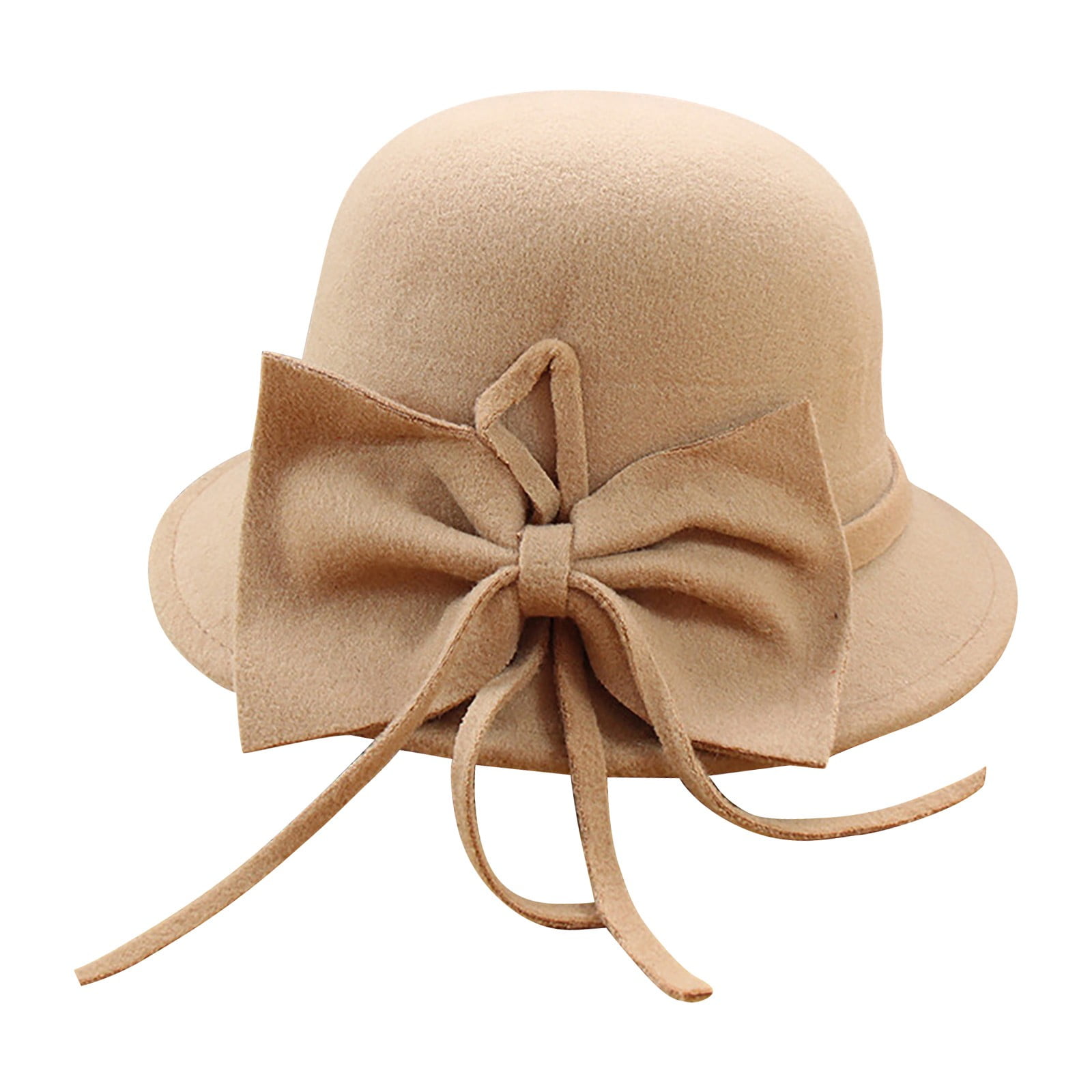 Womens Bucket Hat Fashion Autumn Winter Bow Knot Round Casual Fishermen's  Hat Basin Boonie Hats For Women