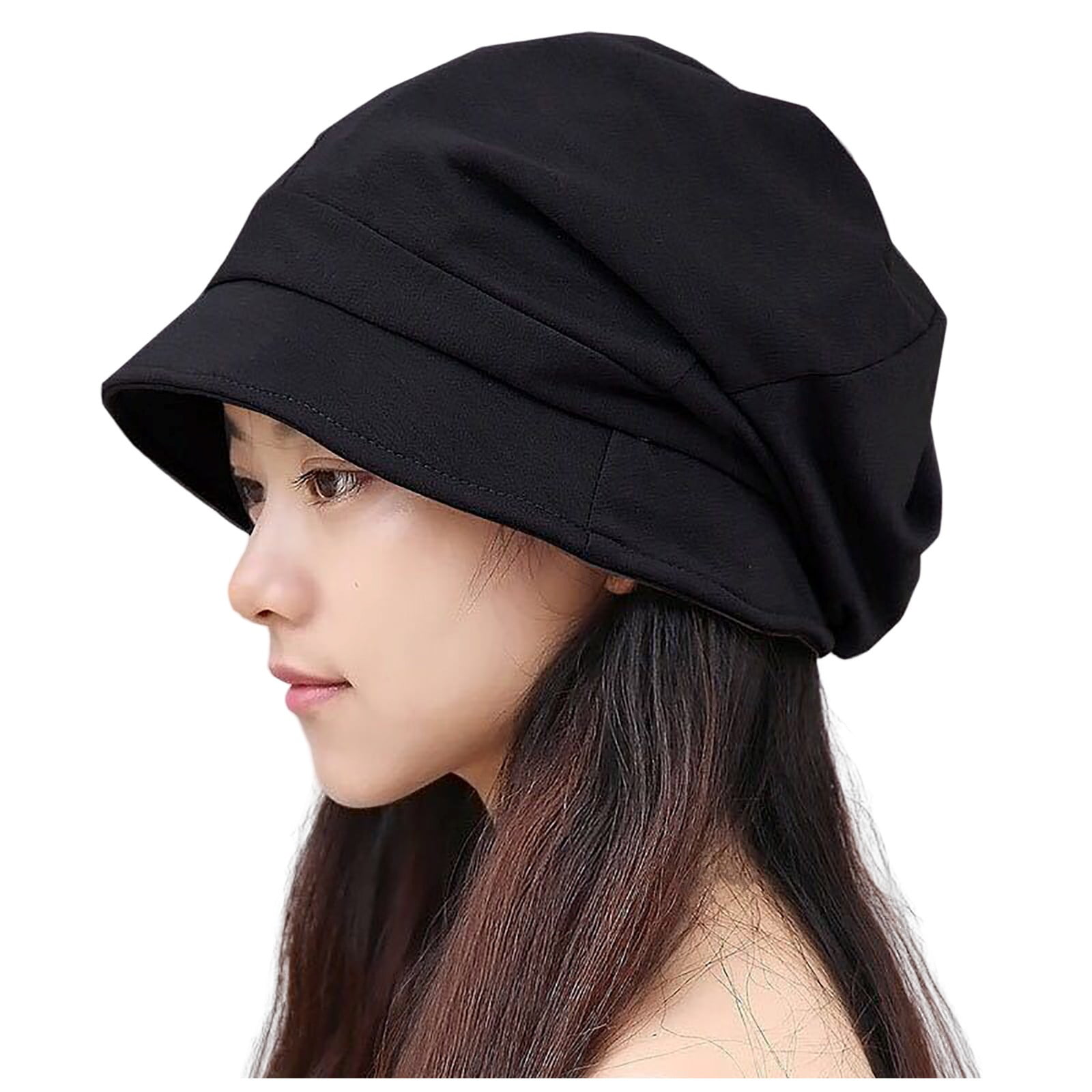 Womens Bucket Hats Big Head Around The Face Small Pile Fisherman Hat