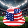 thumbnail image 1 of Womens Bucket Hats VLOOCKLW Patriotic Fisherman Hats Summer Sun Cap for Game Day,Travel, Beach, Fishing Red, 1 of 6