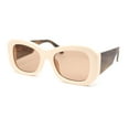 thumbnail image 1 of Womens Buffed Sleek Mod Oversized Butterfly Fashion Sunglasses Beige Brown - Brown, 1 of 4