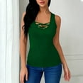thumbnail image 1 of Womens Built in Bra Tank Tops, Slim Fitting V-Neck Sleeveless Summer Basic Tops for Sports Casual Green M, 1 of 6