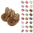 thumbnail image 1 of Womens Bunny Warm Slippers Soft House Memory Foam Lightweight Slippers Fleece Lining Rabbit Shoes, 1 of 1