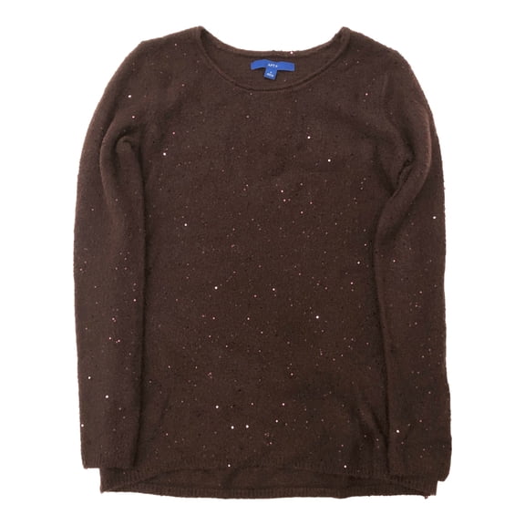 Womens Burgundy Sequin Convertible Cowl Neck Christmas Holiday Sweater XX-Large
