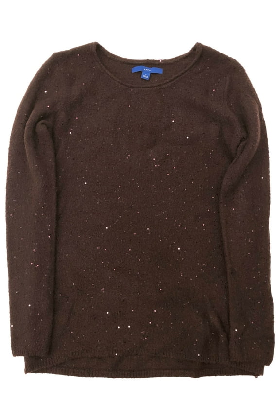 Womens Burgundy Sequin Convertible Cowl Neck Christmas Holiday Sweater XX-Large