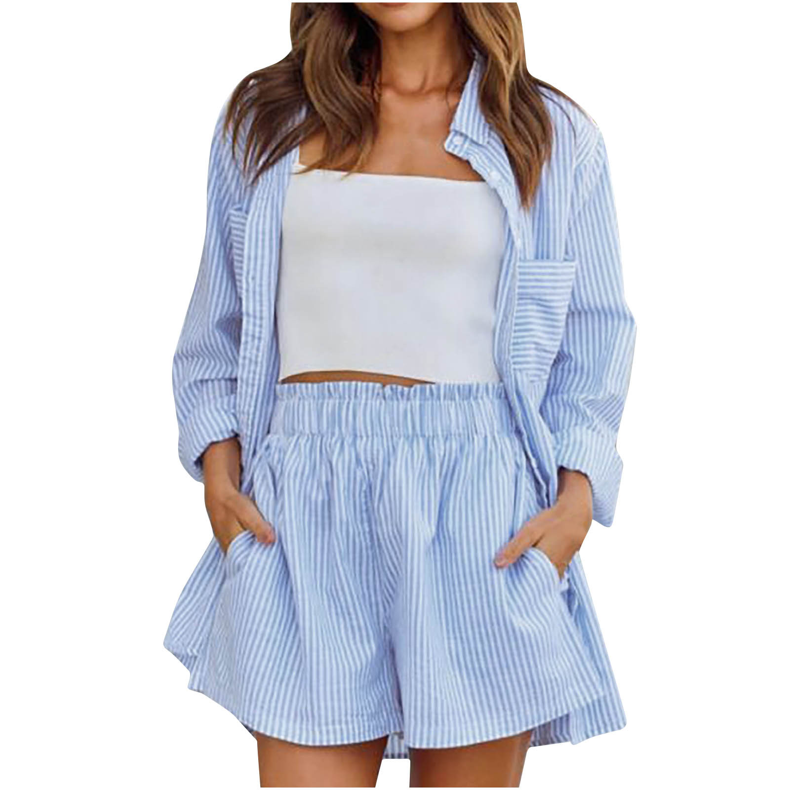 Womens Business Casual Short Sets 2 Piece Summer Outfits for Women