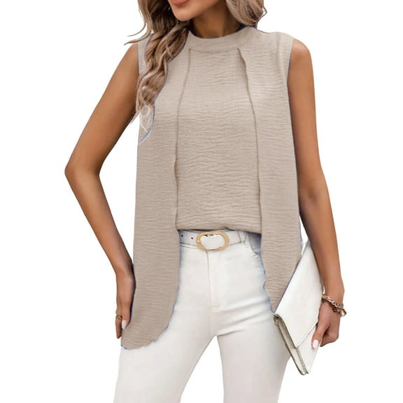 Womens Business Casual Tank Top Summer Sleeveless Outfits 2025 Spring Trendy Dressy Work Shirts XL