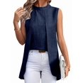 thumbnail image 1 of Womens Business Casual Tank Top Summer Sleeveless Outfits 2025 Spring Trendy Dressy Work Shirts Dark Blue M, 1 of 8
